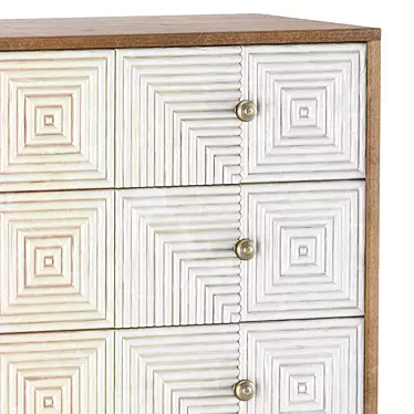 Oakville Oak Chest of Drawers 3D model image 1 