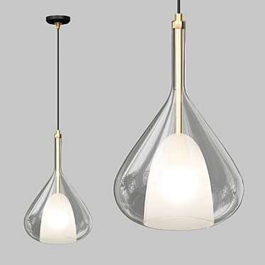 Scandinavian Glass Pendant Lamp 3D model image 1 