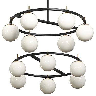 Alluria 6-Light Crystal Chandelier 3D model image 1 