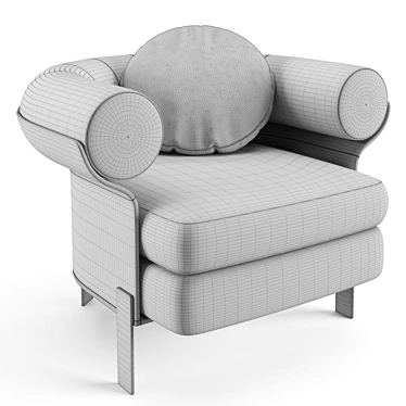 Elegant Minotti Mattia Swivel Armchair 3D model image 1 