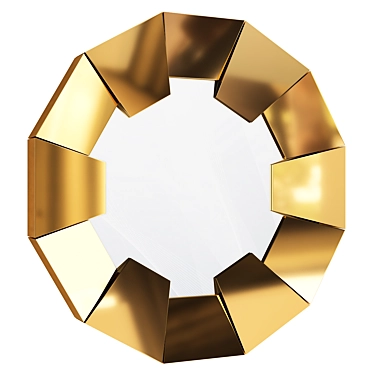 Darian Gold Mirror: Elegant Reflection in Gold 3D model image 1 