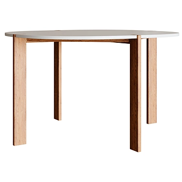 Modern Galet Dining Table - Sleek and Stylish 3D model image 1 