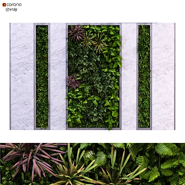 Versatile GreenWall Set 172 3D model image 1 