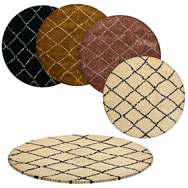 Stylish Round Rugs for Modern Homes 3D model image 1 