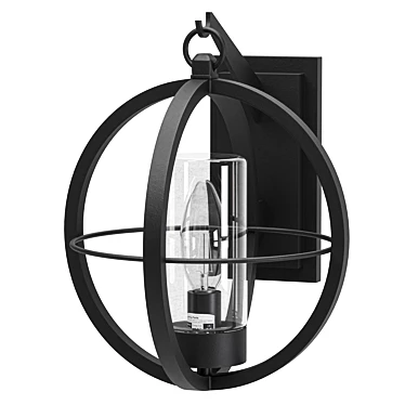 Elegant Outdoor Wall Lantern 3D model image 1 