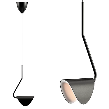 Modern Metal Pendant Lamp "Veska 3D model image 1 