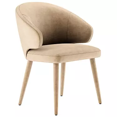 Elegant Cardinale Dining Chair: High-Quality, Textured, and Versatile 3D model image 1 