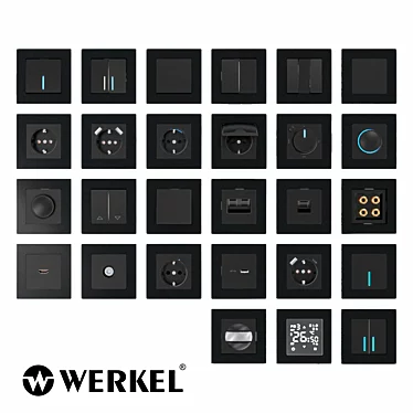OM Sockets and switches Werkel (black)