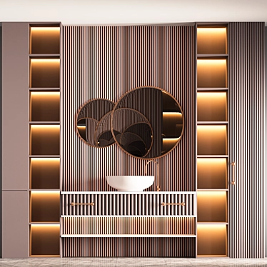 2015 Bathroom Furniture Set 3D model image 1 