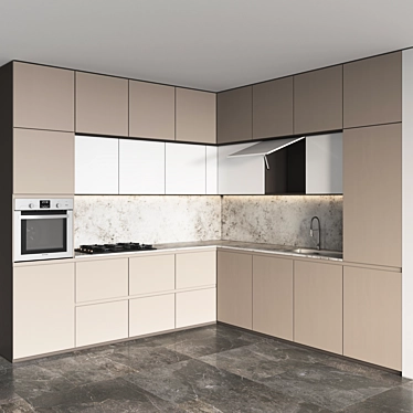 Modern Kitchen Design 2015 3D model image 1 