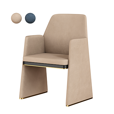 Sleek Anthony Dining Chair: Stylish, Versatile, and Comfortable 3D model image 1 