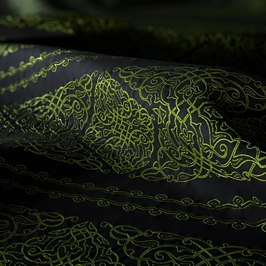 Elegant Lace Embroidery: 10 Patterns | 4K Quality 3D model image 1 