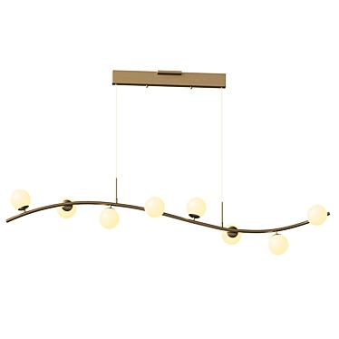 Patrizia LED Linear Suspension Light: Organic Elegance in Your Space 3D model image 1 