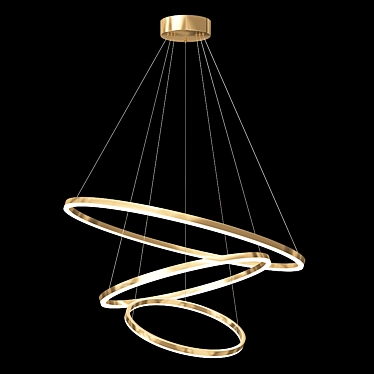 Elegant Frame Chandelier 3D model image 1 