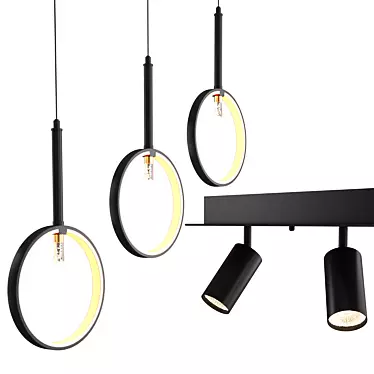 Modern Pendant LED Light 3D model image 1 