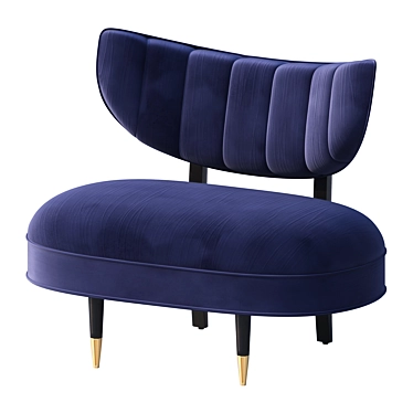 Rue Side Chair: Elegant Channel Back Design 3D model image 1 