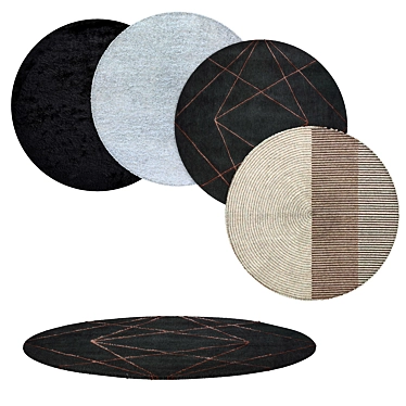 Modern Round Rugs: Stylish Home Decor 3D model image 1 