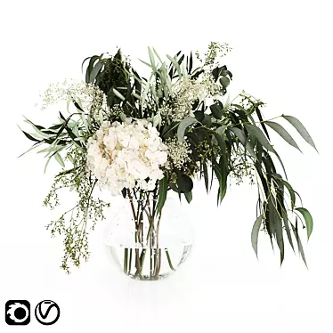 Elegant Floral Arrangement: Bouquet 09 3D model image 1 