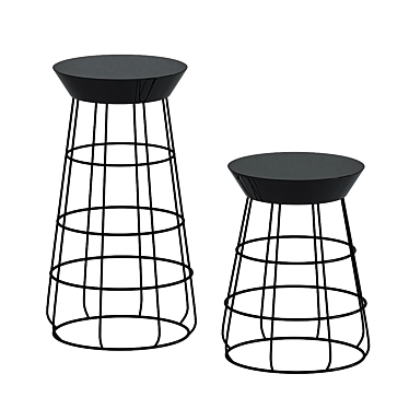 Sleek Height-Adjustable Stool 3D model image 1 