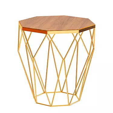 Elegant Octagon Side Table 3D model image 1 