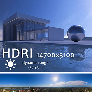 Aerial HDRI Daytime Panorama 3D model image 1 