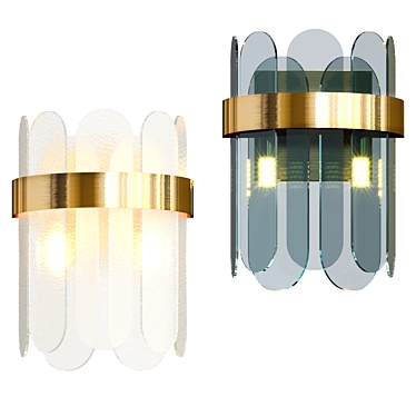 Modern Glass Wall Sconce 3D model image 1 