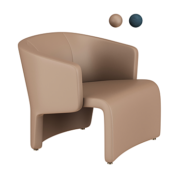 Minimalist Comfort: MARC Armchair by Minotti 3D model image 1 
