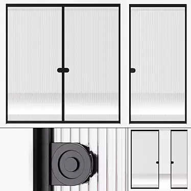 Sleek Aladin Pocket Duo: Exceptional Interior Door 3D model image 1 