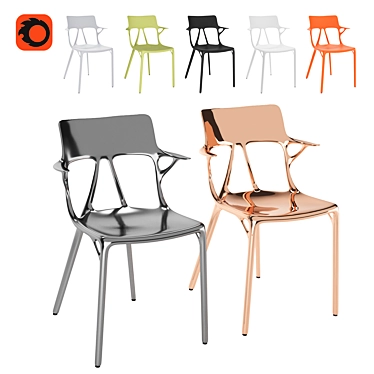 Kartell AI Chair by Starck 3D model image 1 