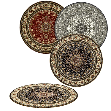 Elegant Circular Rug: Modern Design 3D model image 1 