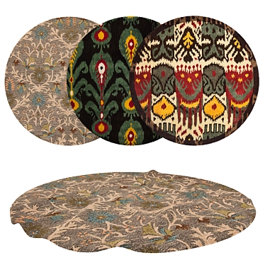 6-Piece Circular Rugs Set 3D model image 1 