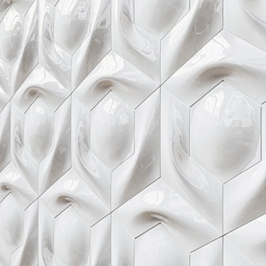 Harmony 3D Decorative Tiles: A Stunning Wall Decoration 3D model image 1 