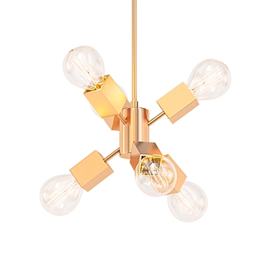 Kuzco Hexa 6-Light Sputnik Chandelier 3D model image 1 