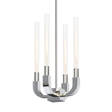 Elegant Flute Chandelier: Kuzco Lighting 3D model image 1 