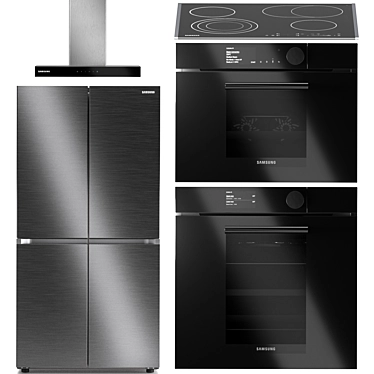 Samsung Kitchen Set: Cook, Bake, Refrigerate 3D model image 1 