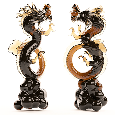 Authentic Chinese Dragon Statue 3D model image 1 