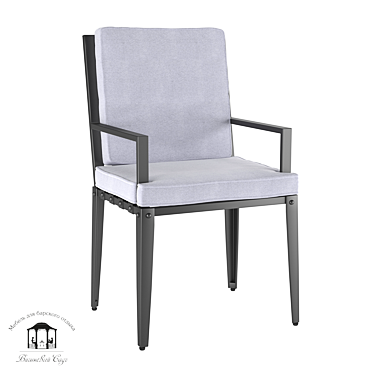 Leon Grey Outdoor Dining Armchair 3D model image 1 