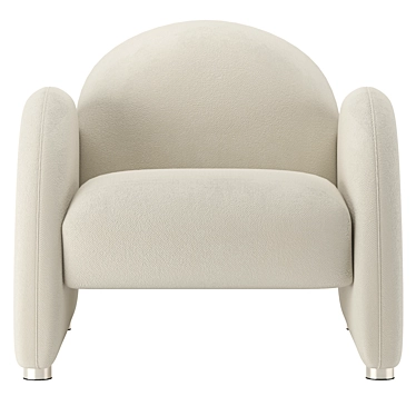 Modern X-Form Accent Armchair 3D model image 1 