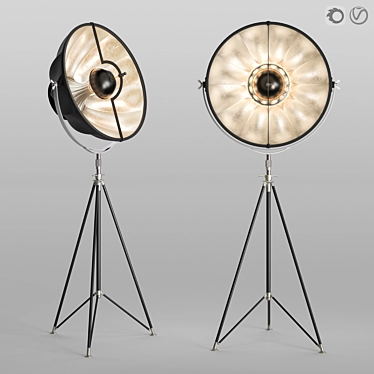 Elegant Fortuny Studio 76 Tripod 3D model image 1 