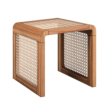 Natural Rattan Zoe Side Table 3D model image 1 