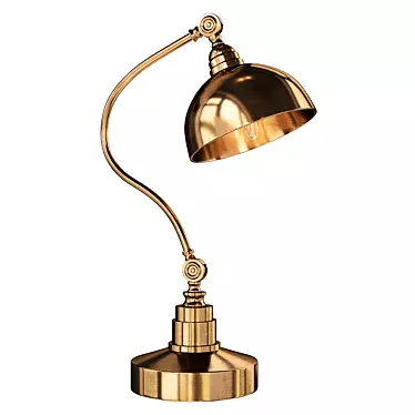 Sleek Industrial Desk Lamp 3D model image 1 