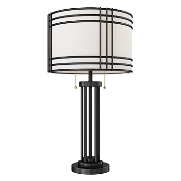 Elegant Metal Table Lamp 3D model image 1 