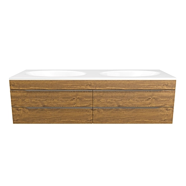 Elegant Sink Cabinet: Malaya OUM 140 3D model image 1 