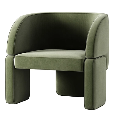 Lazybones Lounge Chair: Ultimate Comfort in Minimal Design 3D model image 1 