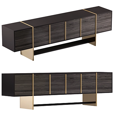 Sleek and Spacious Sira Credenza 3D model image 1 