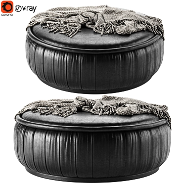 Sleek MALIBU Ottoman: Modern Luxury in 2013 3D model image 1 