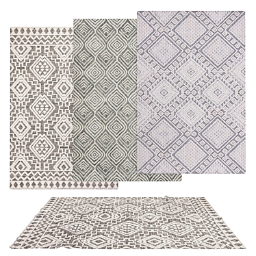 Versatile Rug Set: 6 Stunning Options 3D model image 1 