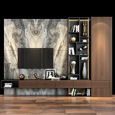  Modern TV Wall Set | 68 3D model image 1 