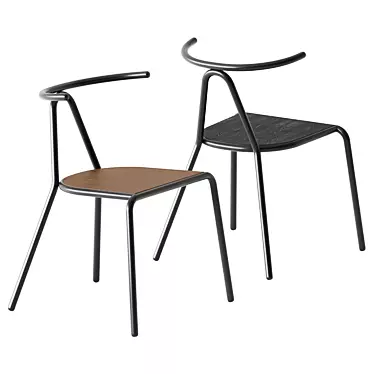 Modern Ash Chair: B-Line Toro 3D model image 1 
