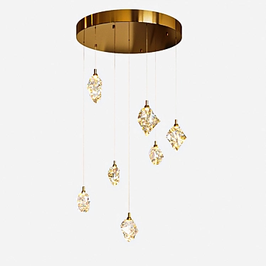 Sofitroom Diamante Gold Pendant Lamp 3D model image 1 